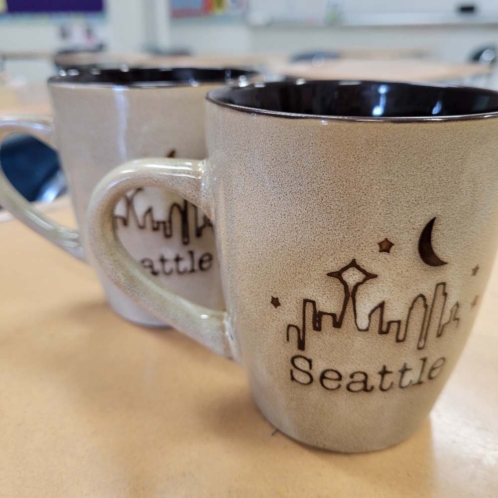 SNCO ☕SET of 2 "Seattle Coffee Capital Of The World" Mugs [NWT] - Picture 6 of 11